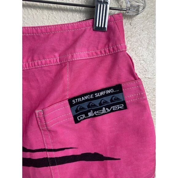 Quicksilver Board Short Mens Size 28 Stranger Things Pink Blue Surf beach - Picture 6 of 13
